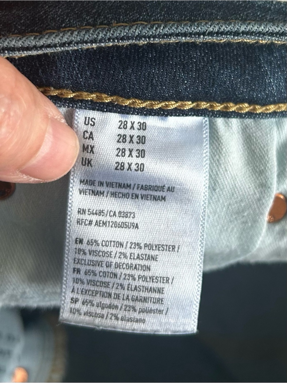 America Outfitters Men’s Extreme Flex Siim Blue Denim Jeans  30X28 - Picture 8 of 14